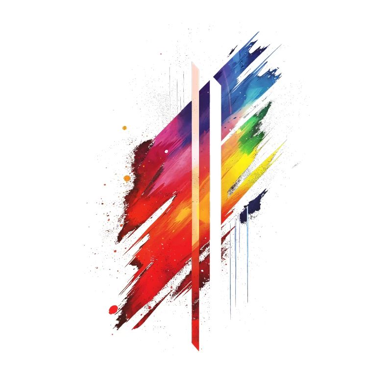 Dezentes und cooles Regenbogen-Design mit tropfender Pride-Flagge