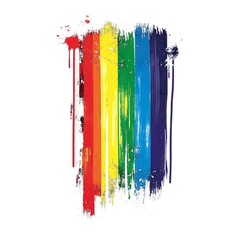Subtle and Cool Dripping Pride Flag Rainbow Design