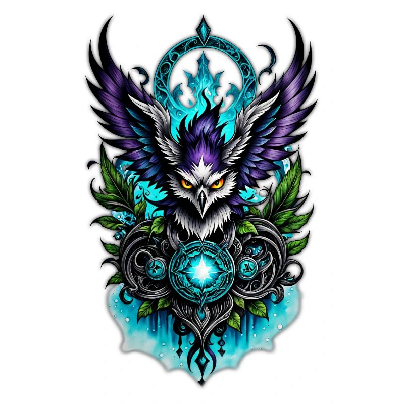 Owl with magical elements.