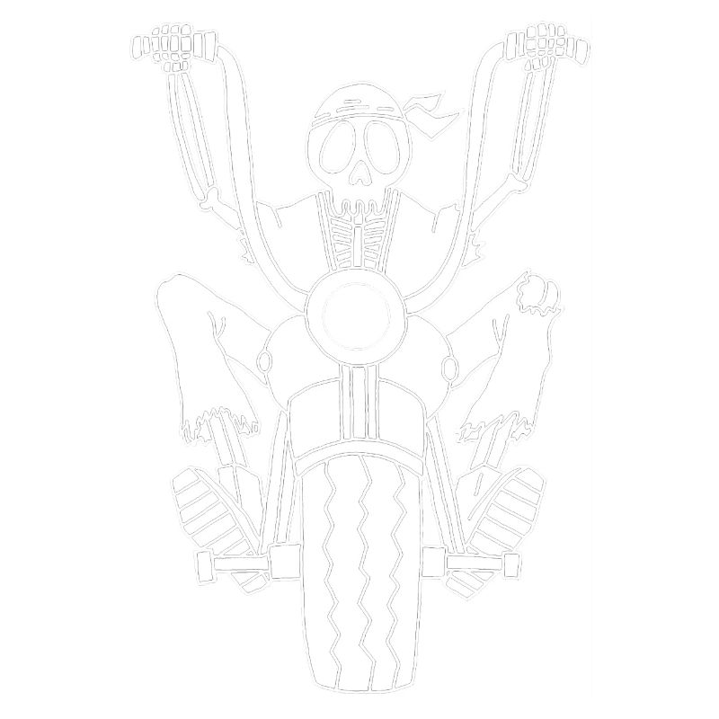 Skeleton Biker (White)