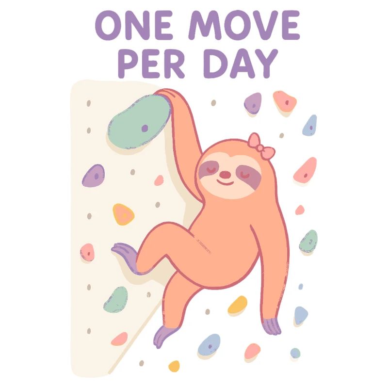 Faultier Bouldern: One Move Per Day Design