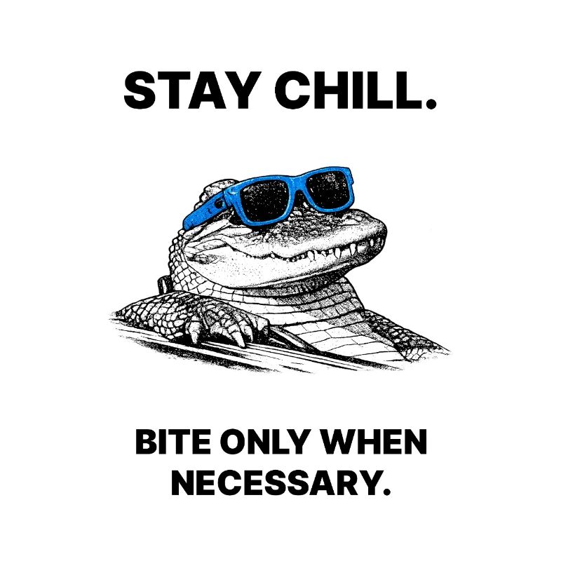 Restez cool – Art pop d’alligator glaçant