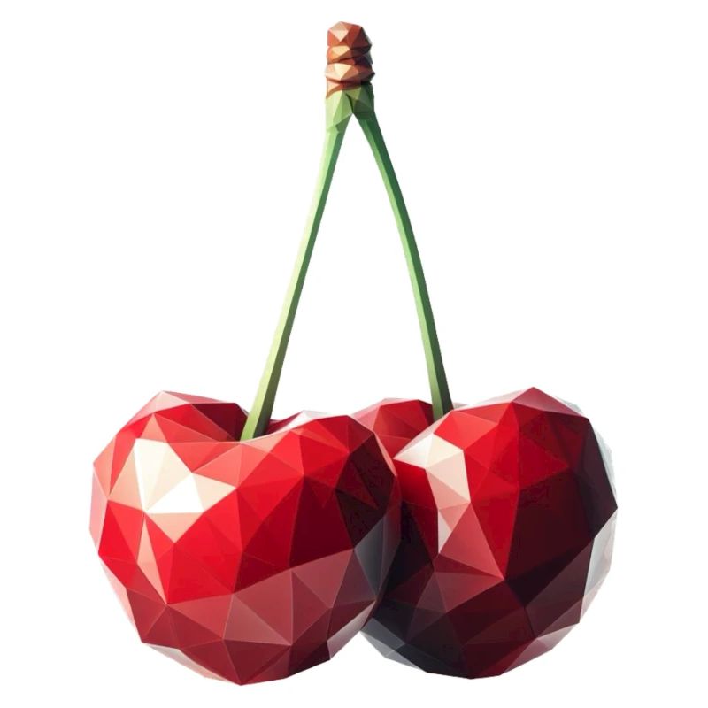 Cherries in polygon style