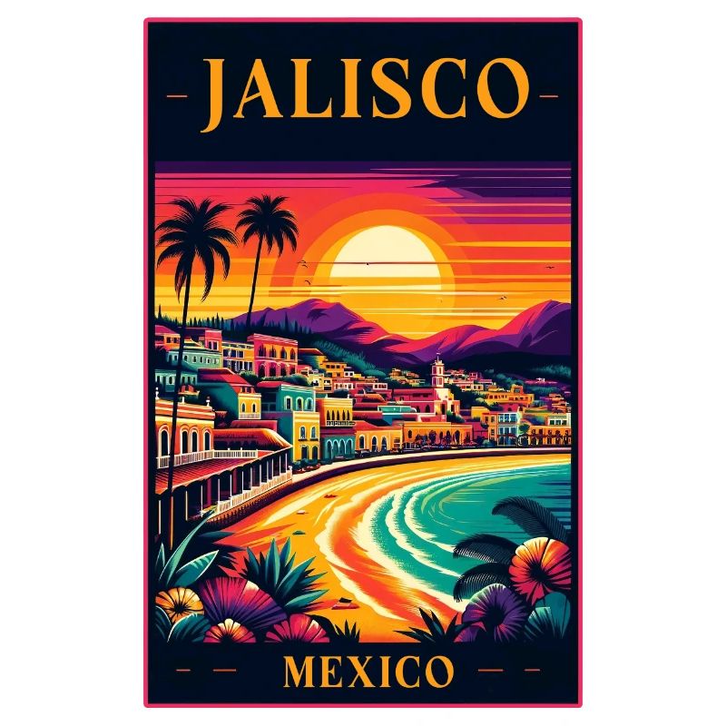 Jalisco Mexico sunset design
