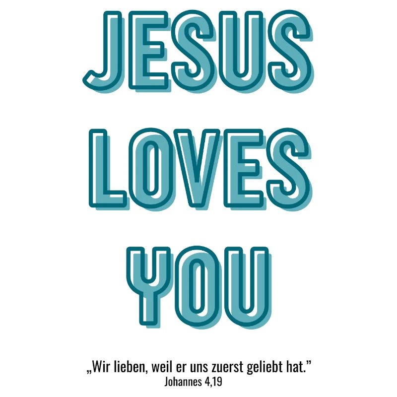 Jesus loves you in 3D script