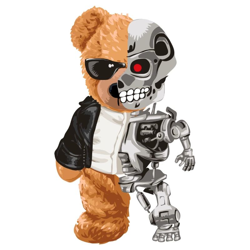 Bear Robo Hybrid Half Bear Half Robot Cyborg Teddy