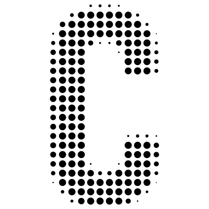 C letter dots grid
