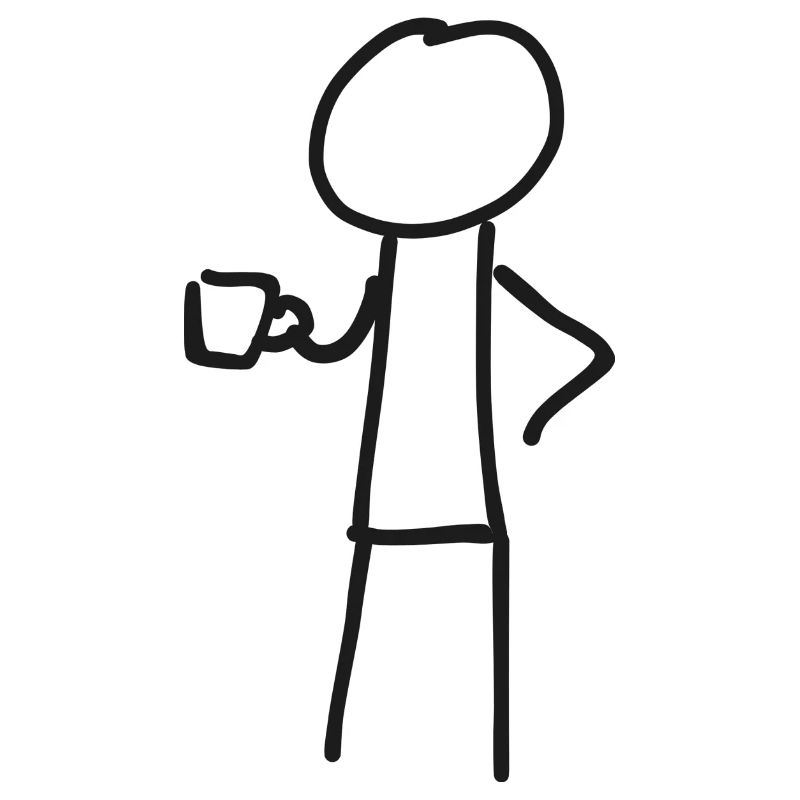 Kaffee Strichfigur Koffein