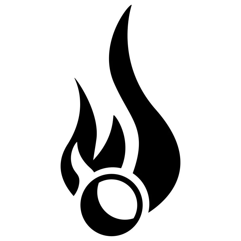Flammender Ball