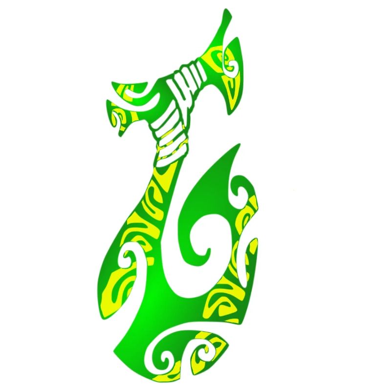 MATAU - Vert (hameçon polynésien)