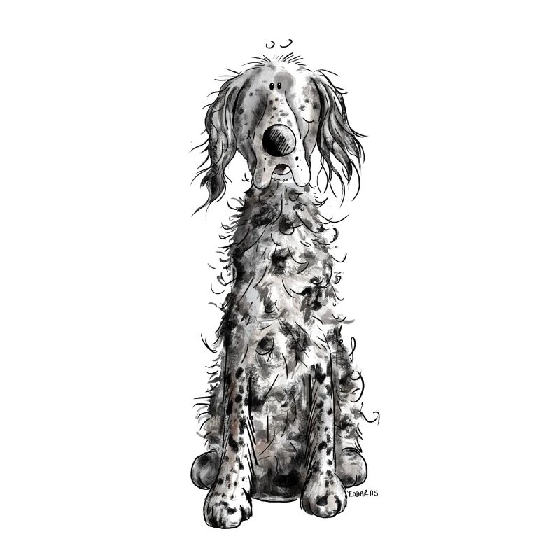 Lustiger Englischer Setter I Hunde Comic Geschenk
