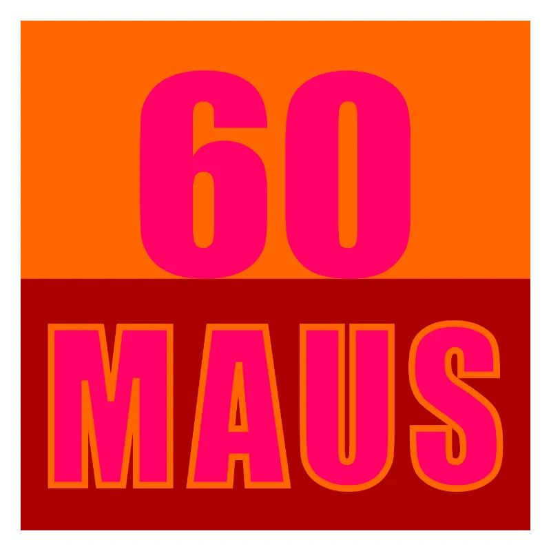 Sechzigjährige Maus 60. Geburtstag