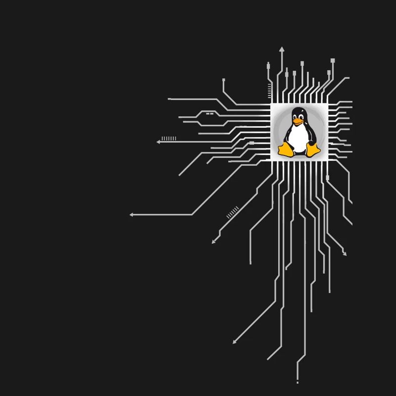 platine pingouin Core Coeur Ordinateur pc Nerd program