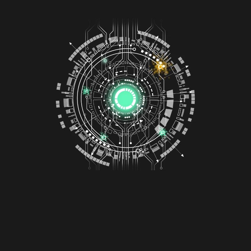 nerd CPU core computer code pc board spaceship