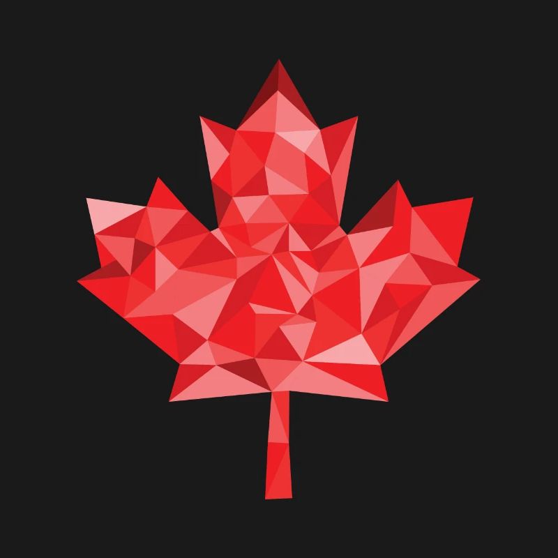 Canada polygon maple leaf