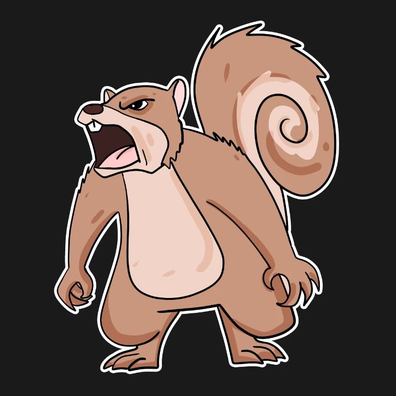 wütendes Eichhörnchen