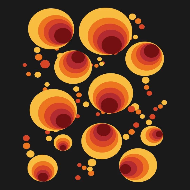 Abstract Polka Dots Circle Pattern