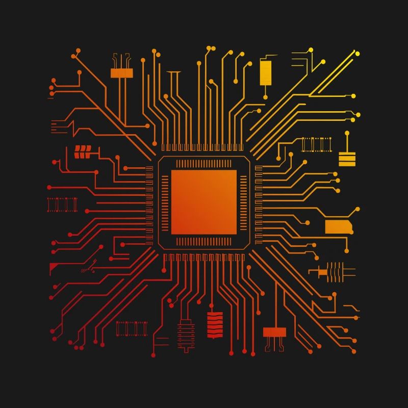 Tech Computer Motherboard Abstract Microchip