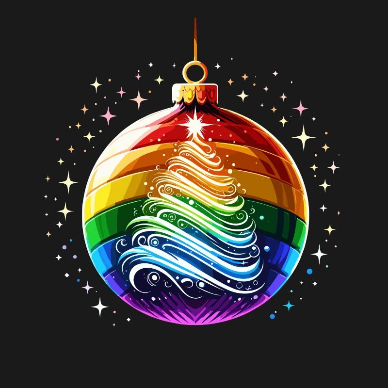 Regenbogen Weihnachtskugel