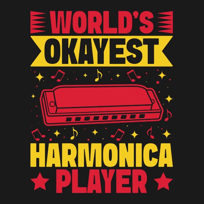 Funny Harmonica Player Okayest Harmonica