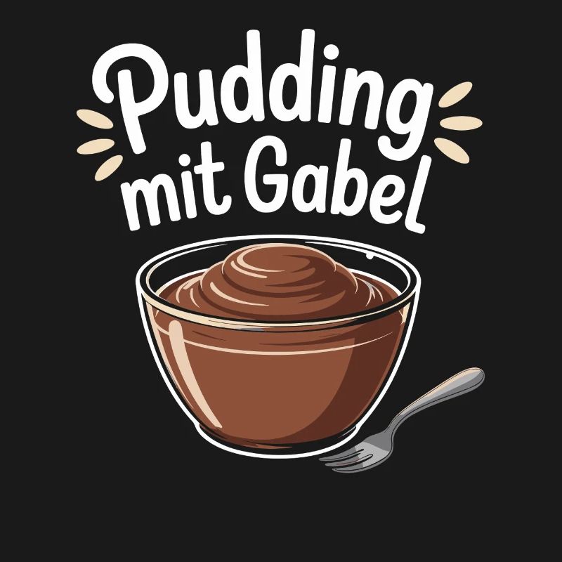 Pudding with fork