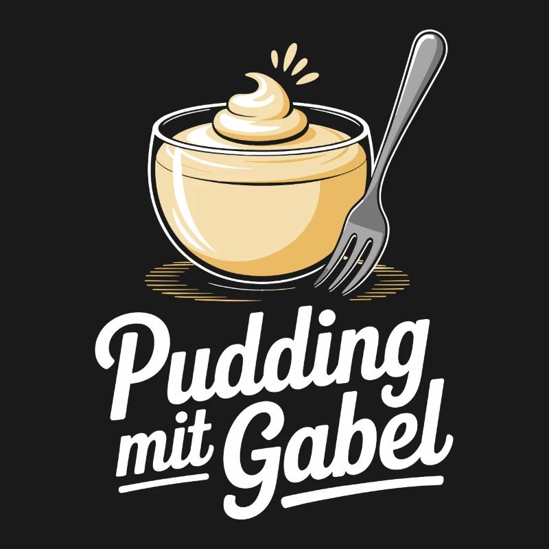 Pudding with fork