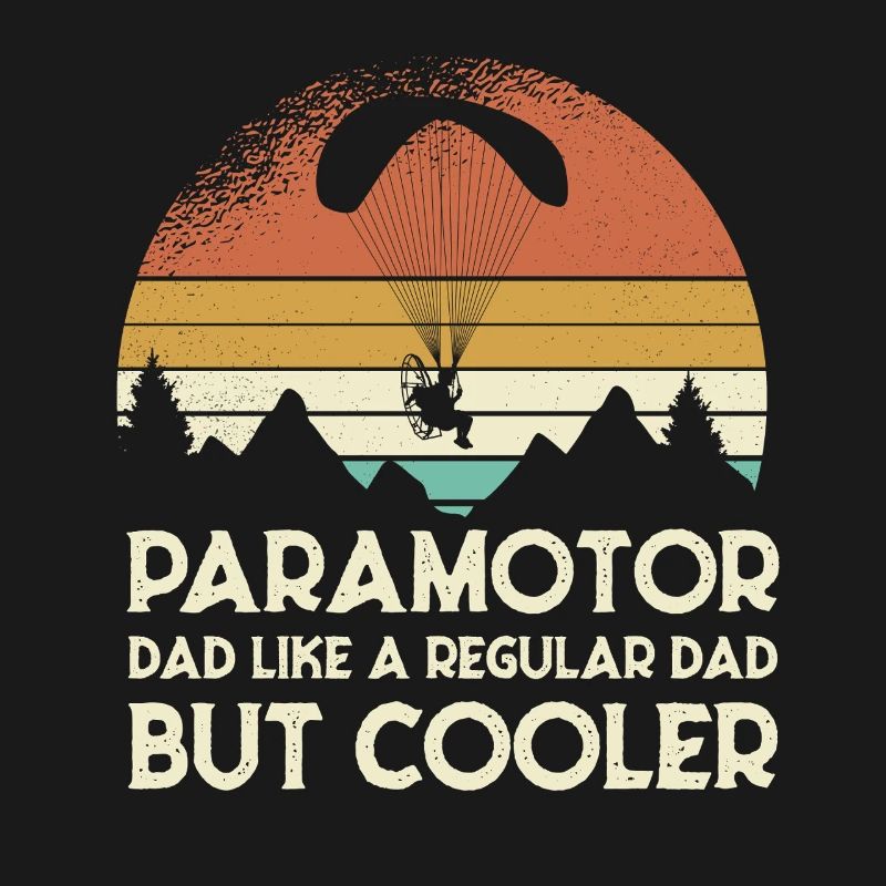 Paramotor Dad Retro Sunset