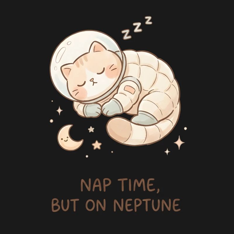 Nap Neptune | Chat de l’espace mignon