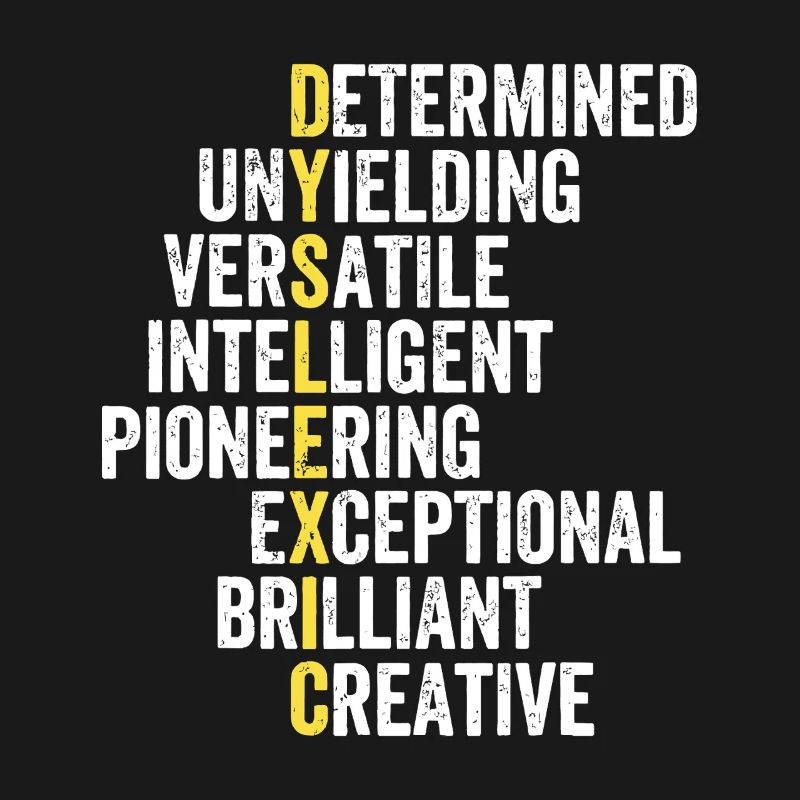 Yellow Accent Adjective Stack