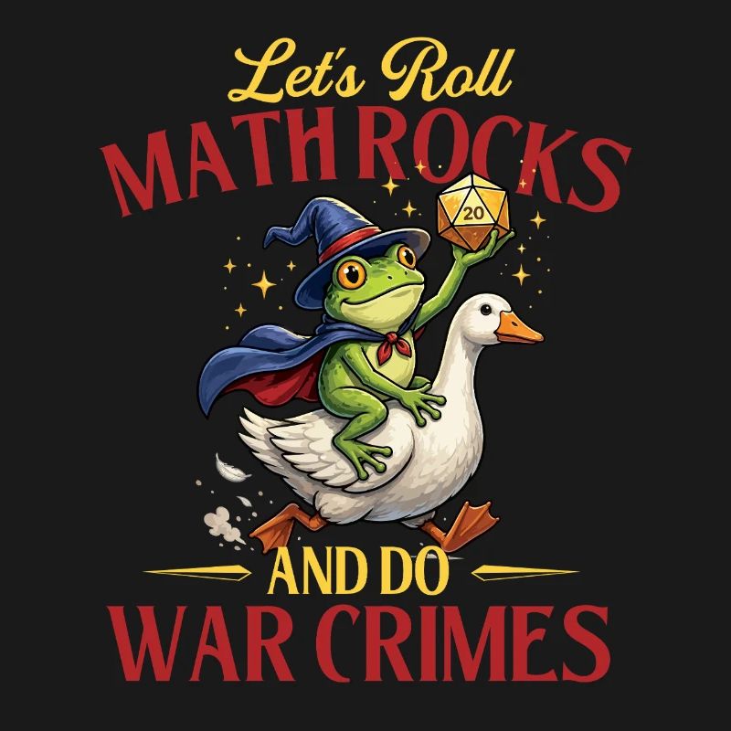 Lets Roll Math Rocks Funny RPG Dice