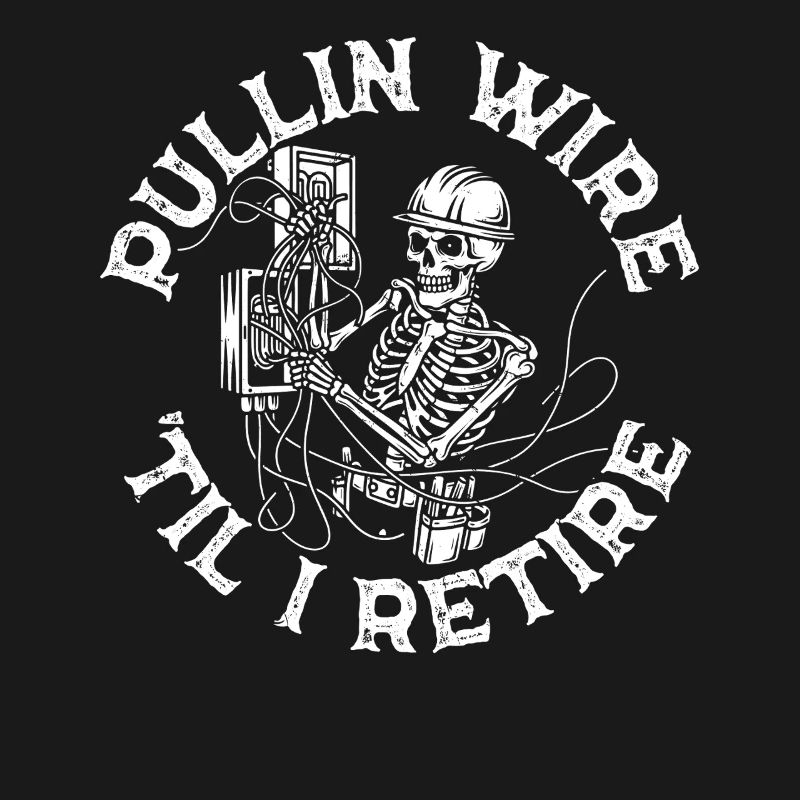 Skeleton Technique Wirework Electrician Pullin Wire