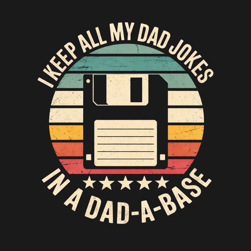 Retro Floppy Disk Humor Dad Jokes Database Database