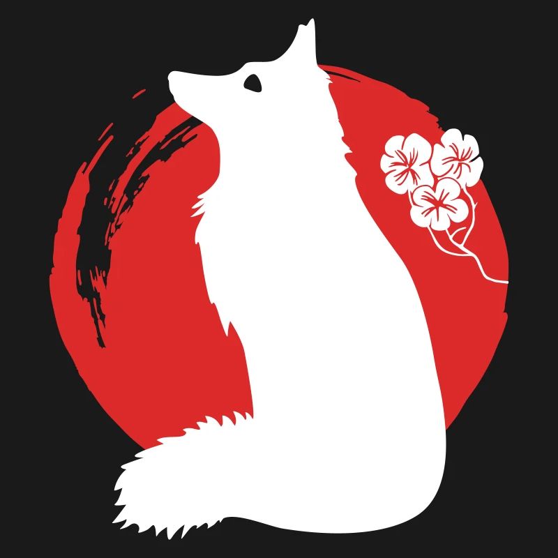 Fuchs Silhouette Japanisch