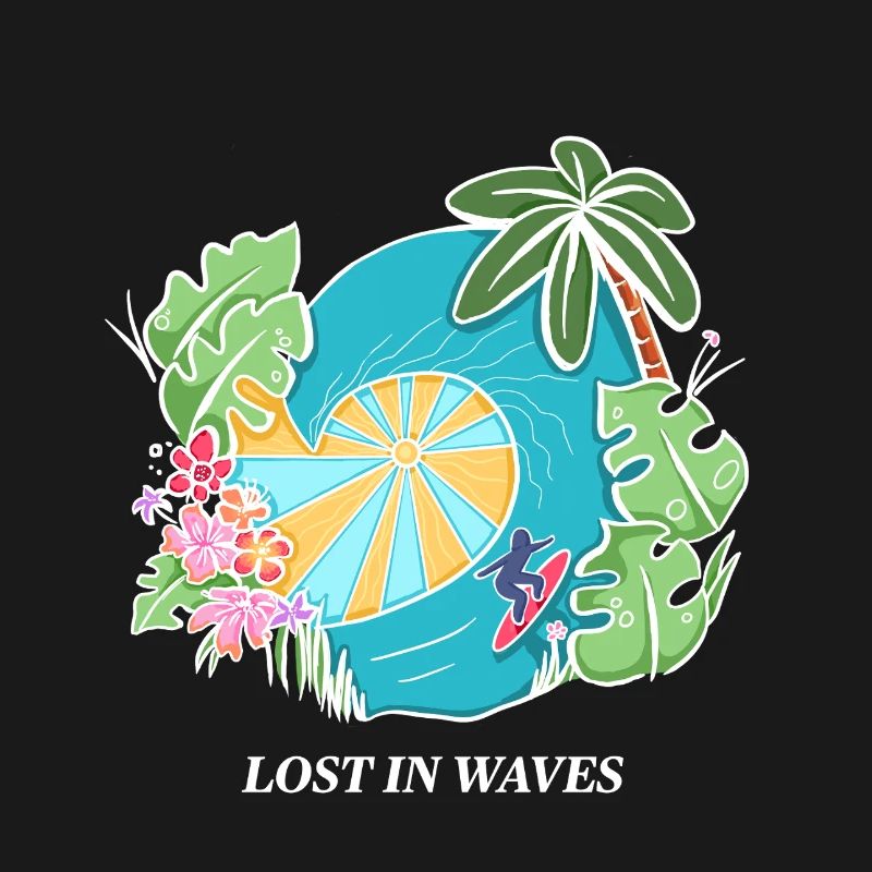 Perdu dans les vagues - Conception de vibrations de surf tropicales