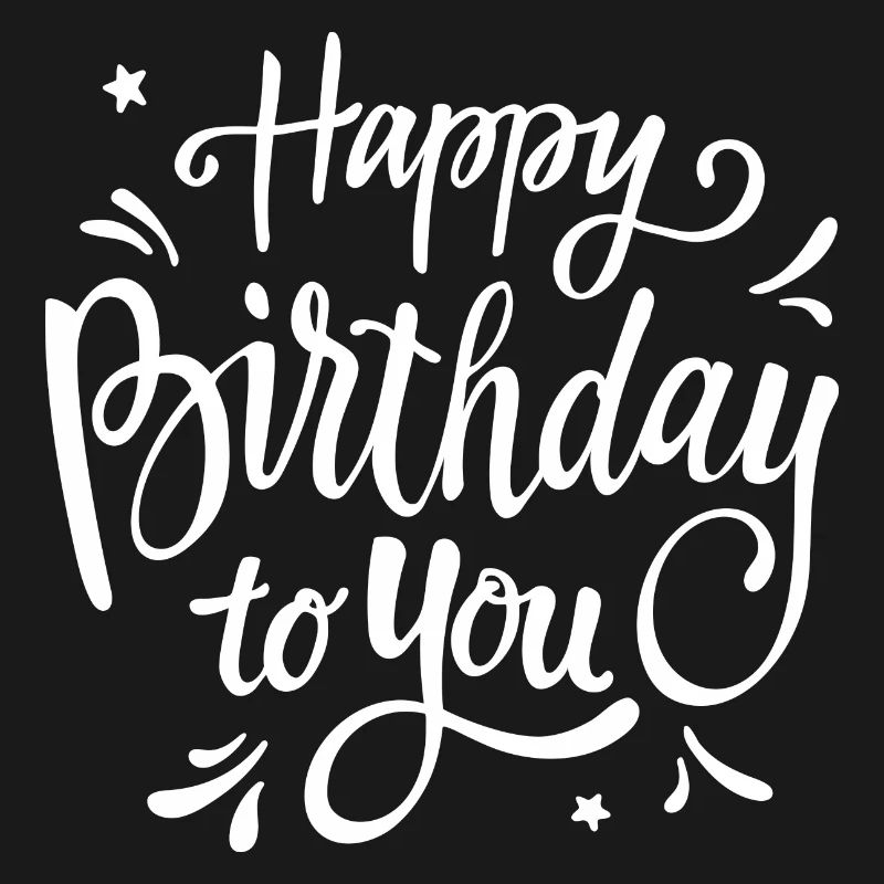 Birthday Script Handwritten Celebration
