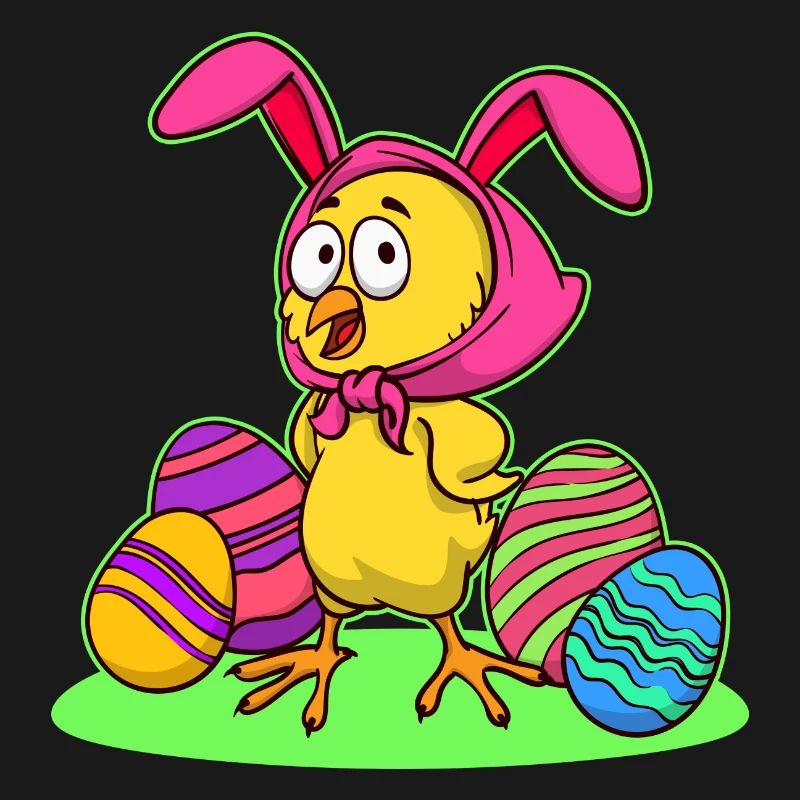 Easter chick chick easter happy easter eggs