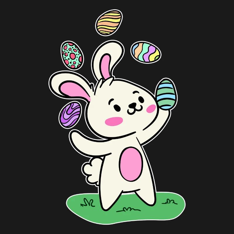 Easter bunny Easter bunny Easter eggs Happy Easter