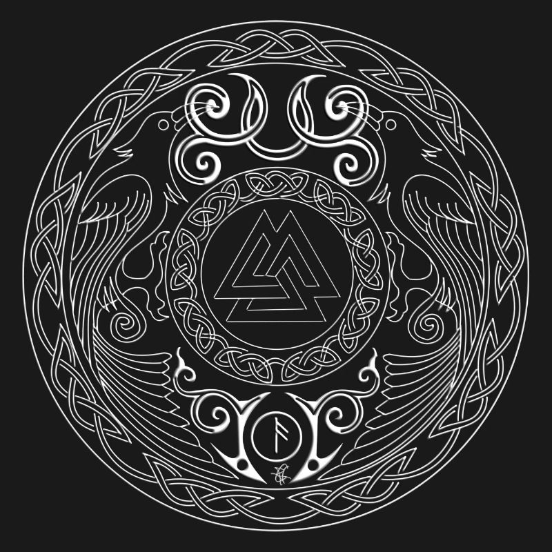 Mandala runique à triade centrale