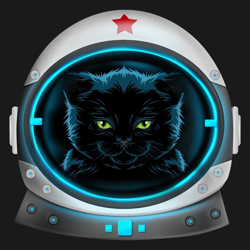angry space cat Astronaut