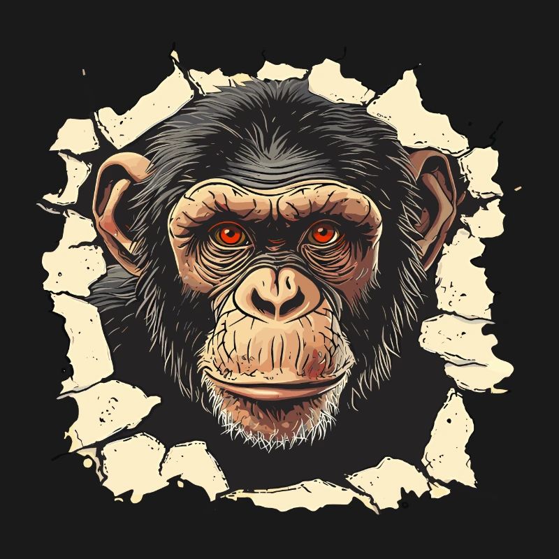 monkey, monkey head, chimpanzee, monkey