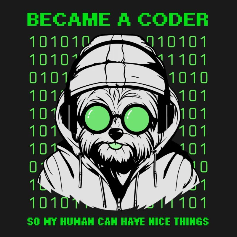 Devenu codeur – Hacker Dog Binary Look