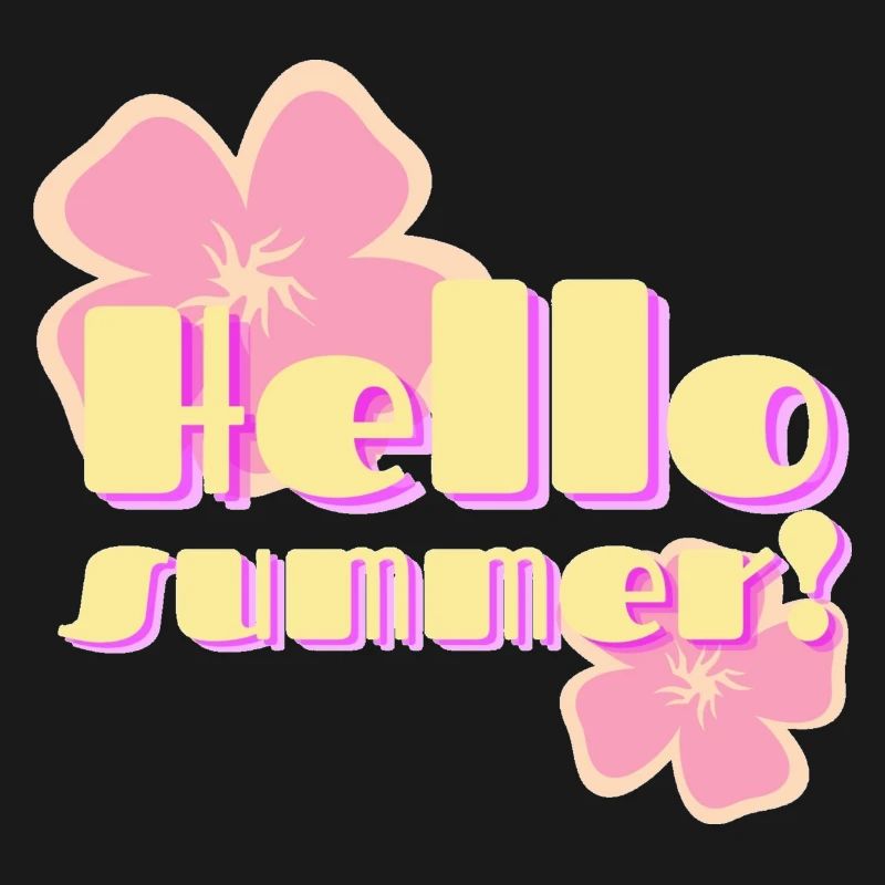 Hello Summer fleurs pastel rétro
