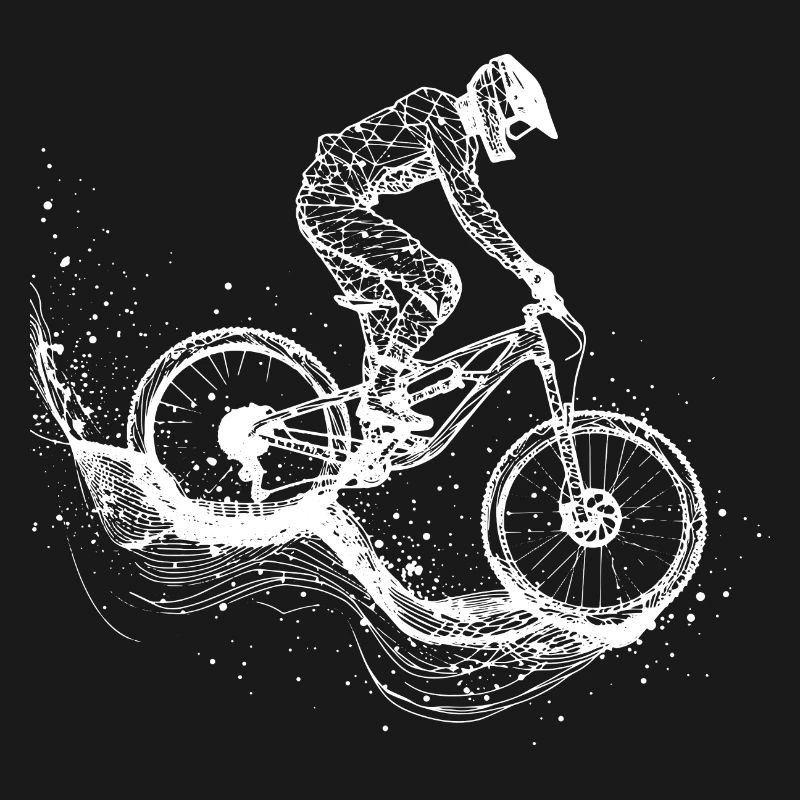 Mountainbiking Zeichnung