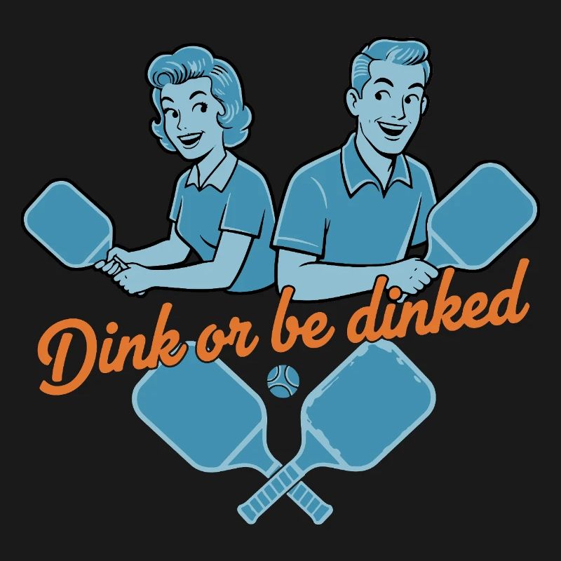 Pickleball-lustiger Spieler Dink Oder Werde Liebe