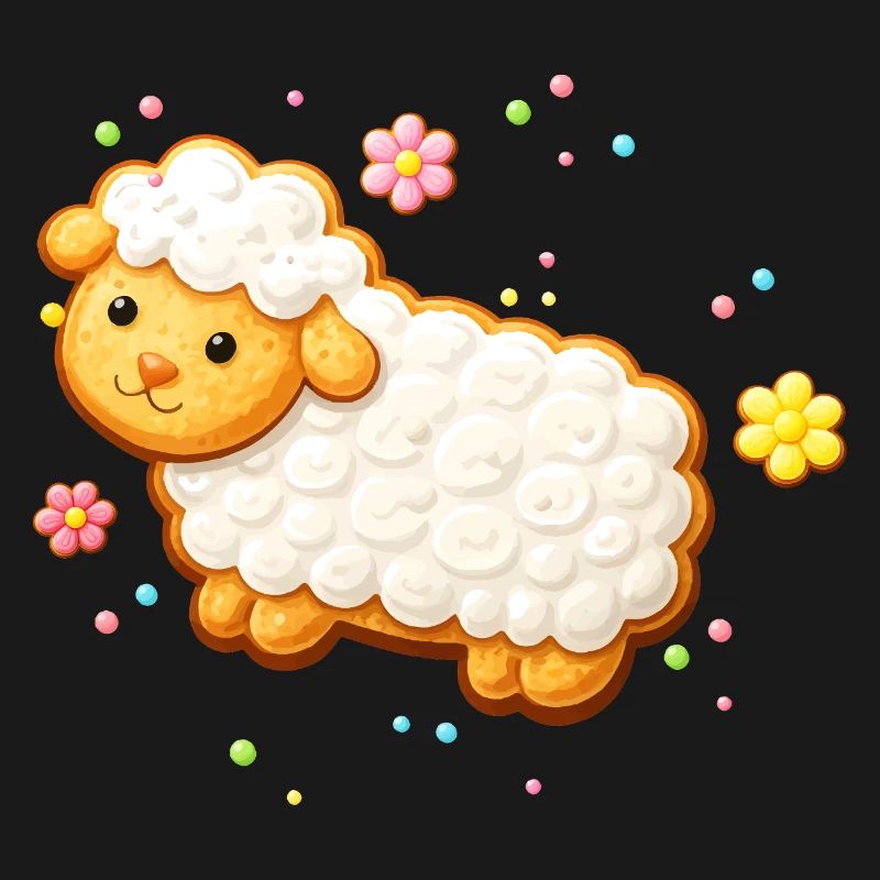 Agneau mignon comme illustration de biscuit décoré