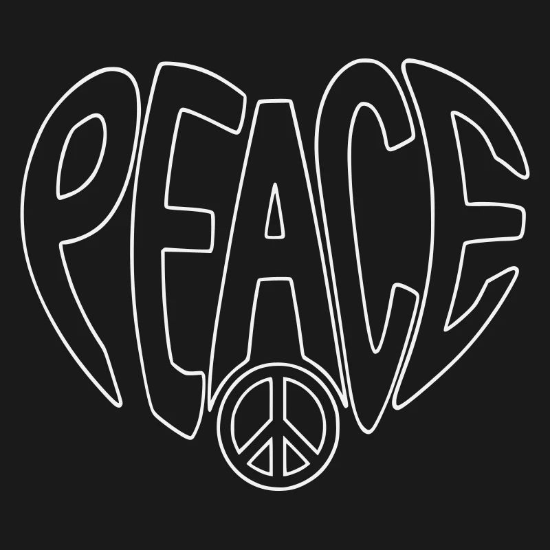 Peace Herz mit Peacezeichen