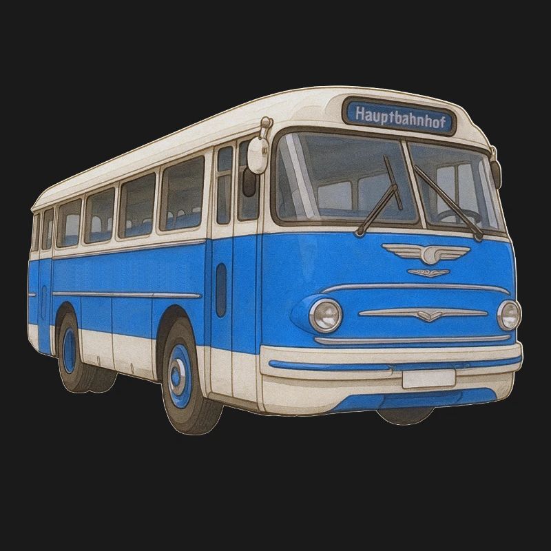 Old blue bus