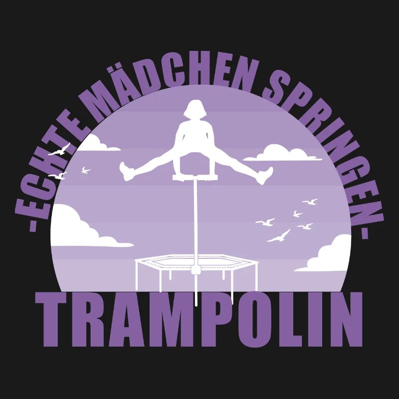 Echte Mädchen springen Trampolin Geschenk