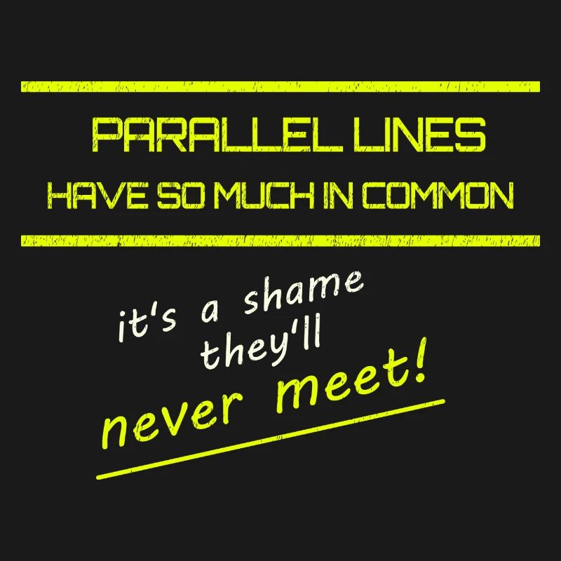 Drôle de lignes parallèles Math Tee