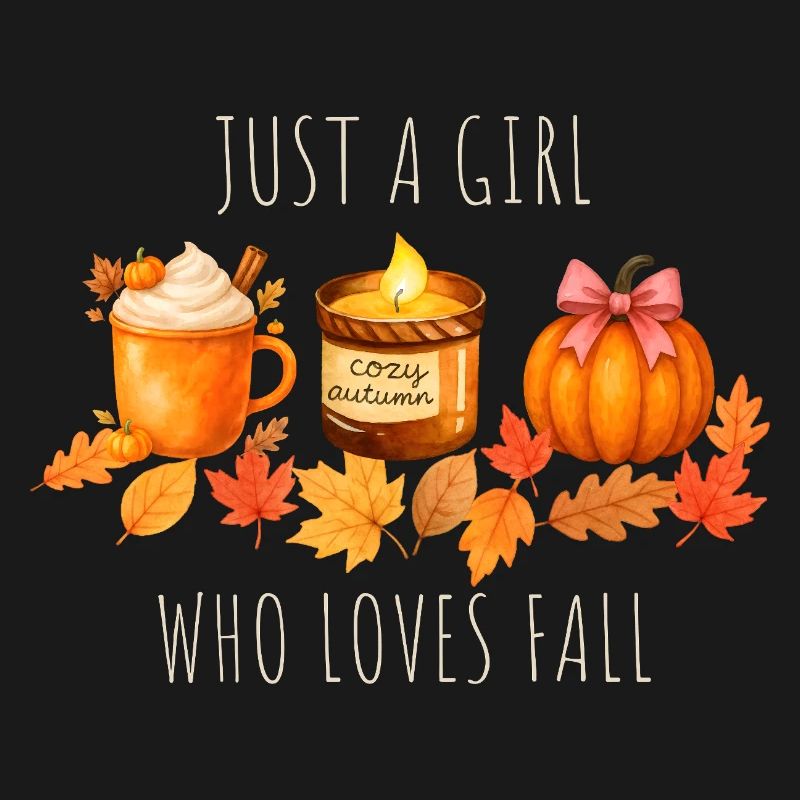 Nur ein Mädchen das Herbst liebt